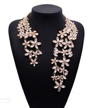 Futuristic Crystal Flower Colar Necklace (4 colors) – pickNjoy