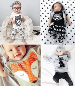 Cool Baby Animal Outfits/Bodysuit Collection (0-24month)