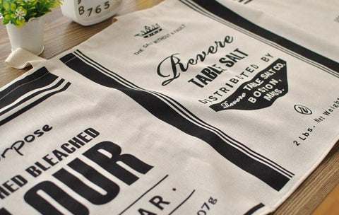 B&W Kitchen Window Short Curtain