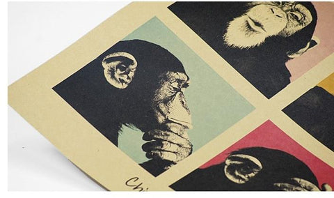 Retro Chimps Poster