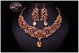 Majestic Crystal Set Collar Necklace + Earrings