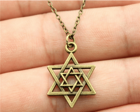 Double Star of David Pendant Necklace