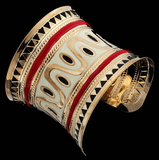 Tribal Gold Plated Cuff Bracelet