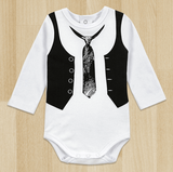 Baby Gentleman Long-Sleeved Jumpsuits