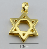 Golden Star of David Pendant Necklace - New Design