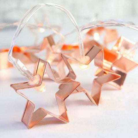 Copper Stars String Lights