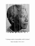Black & White Mandela Quote Poster