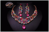 Majestic Crystal Set Collar Necklace + Earrings