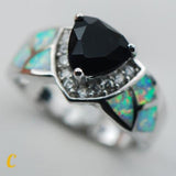 Black Stone N Silver Ring Collection