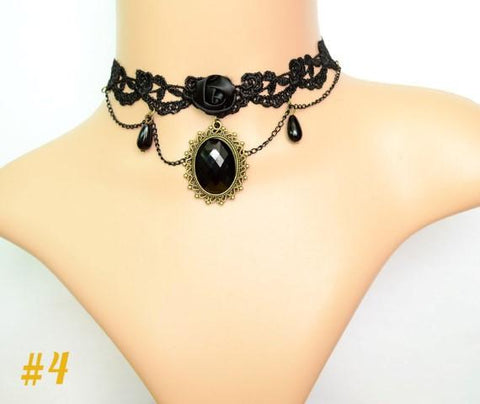Black Vintage Chokers Collection