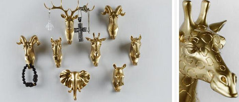 Golden Animal Wall Hangers