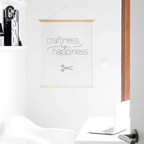Craftiness Is Happiness Poster Wooden Frame