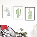 Watercolor Cactus Print Posters