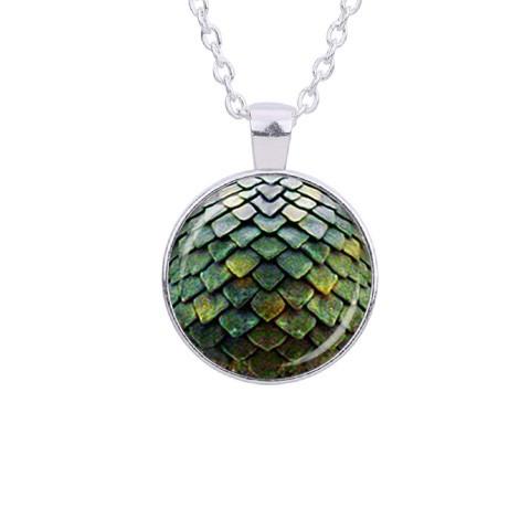 Dragon Egg Dome Glass Necklace