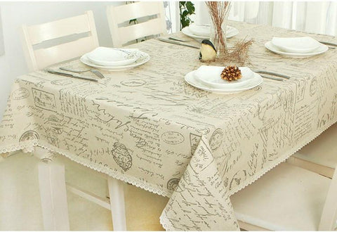 Letter Print - European Style Tablecloth