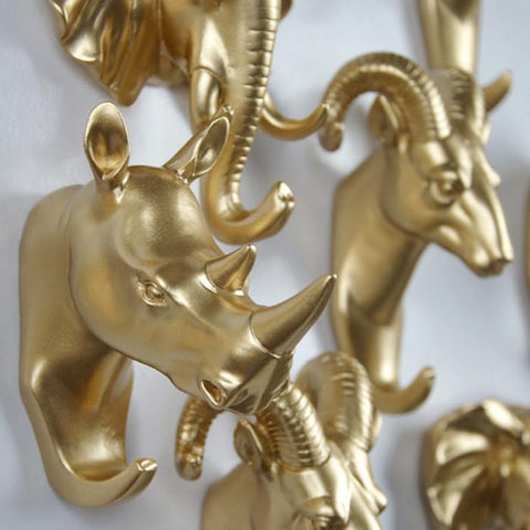 Golden Animal Wall Hangers