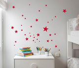 35 pcs of Stars Pattern Vinyl Stickers - DIY Wall Art