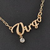 Zodiac Sign Name + Diamond Necklace